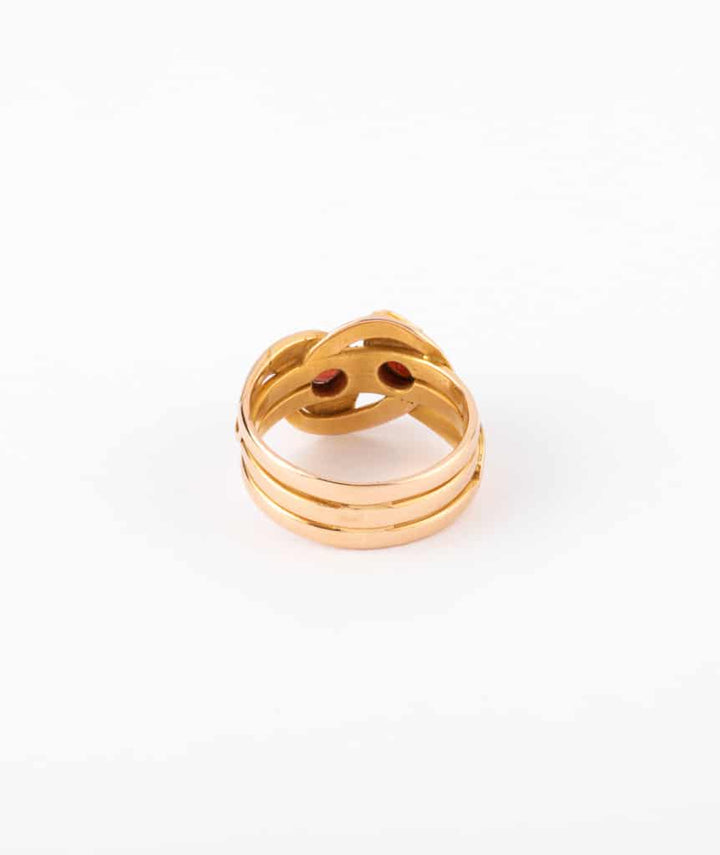Caillou Paris - Bague ancienne serpent Sian dos