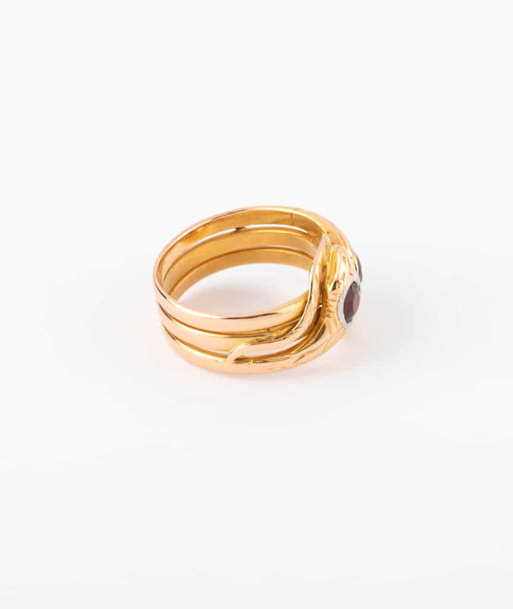 Caillou Paris - Bague ancienne serpent Sian profil droite