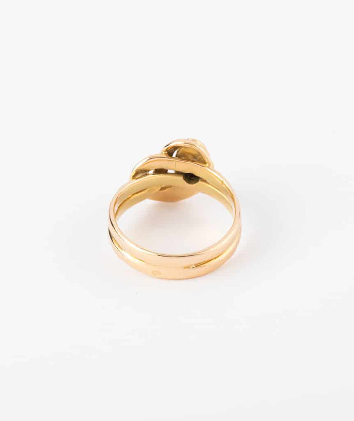 Caillou Paris - Bague ancienne serpent or Auni dos