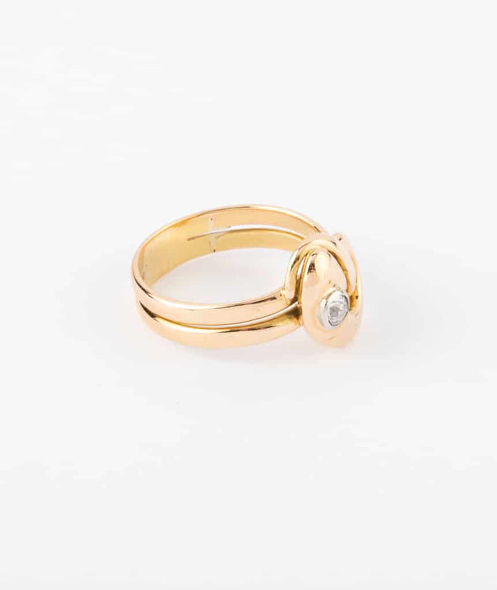 Caillou Paris - Bague ancienne serpent or Auni droite