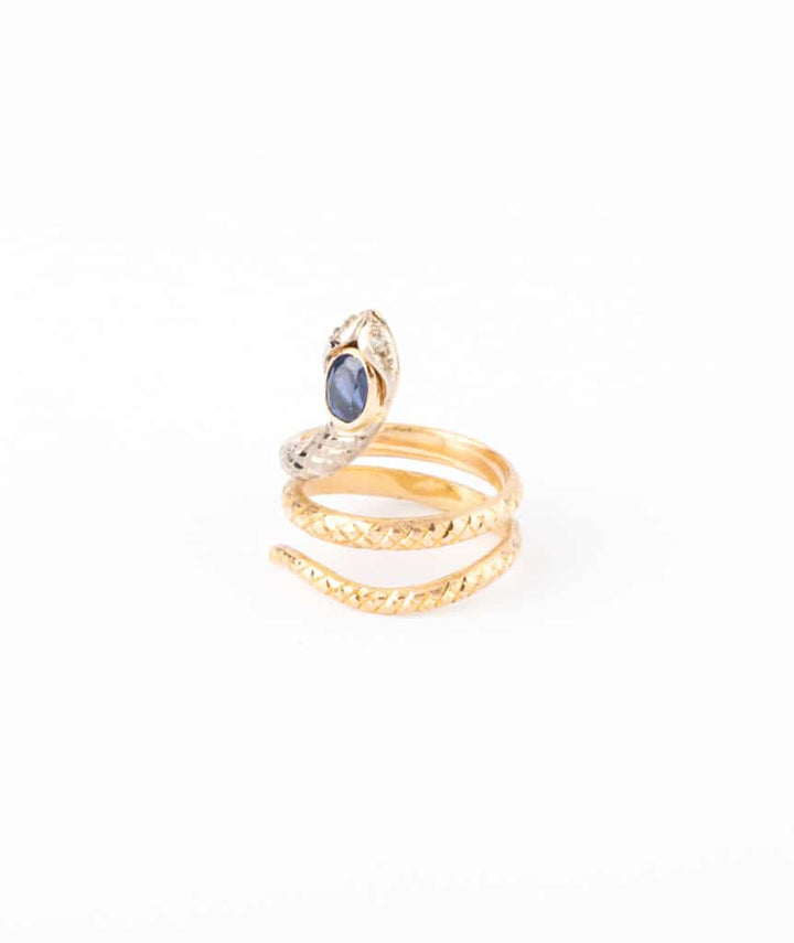 Caillou Paris - Bague ancienne serpent or Kiet gauche
