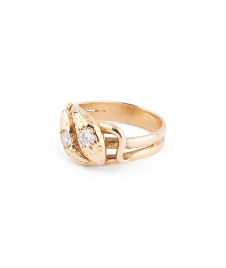 Caillou Paris Bague Ancienne Serpents Or Et Diamants Orea Gauche