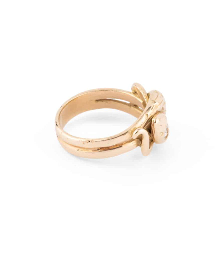 Caillou Paris Bague Ancienne Serpents Or Et Diamants Orea Profil