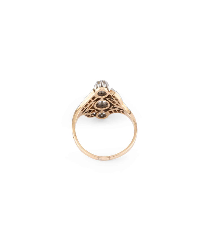 Caillou Paris Bague Ancienne Trilogie Diamants Udar Dos