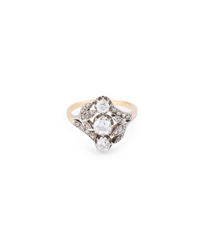 Caillou Paris Bague Ancienne Trilogie Diamants Udar