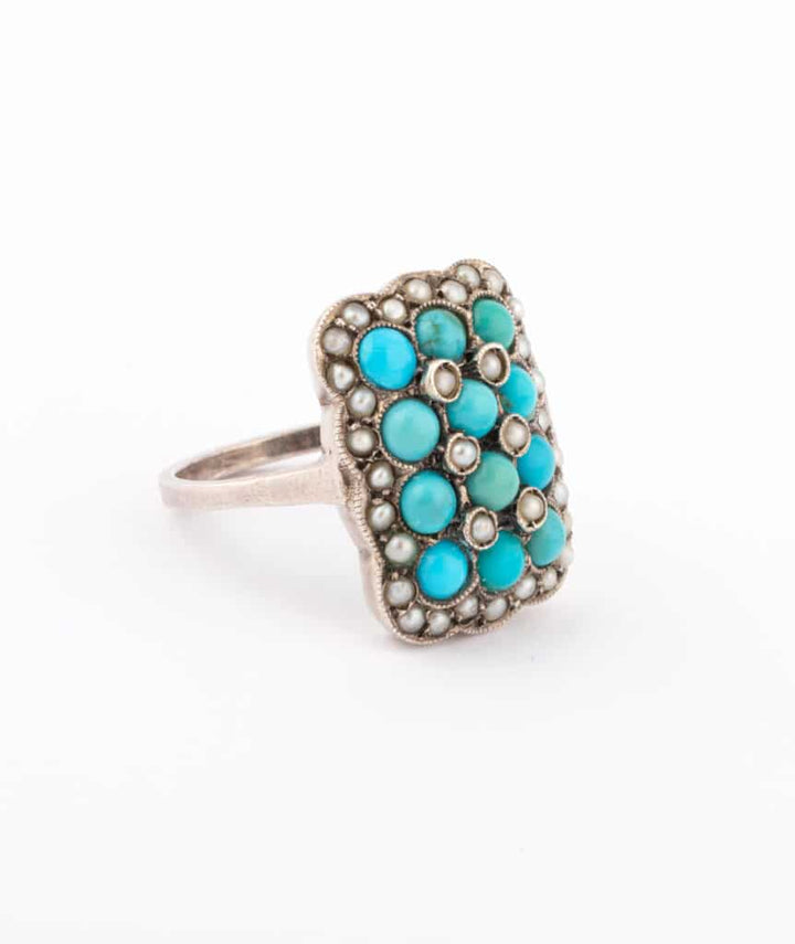 Caillou Paris Bague Ancienne Turquoise %22manja%22 Profil