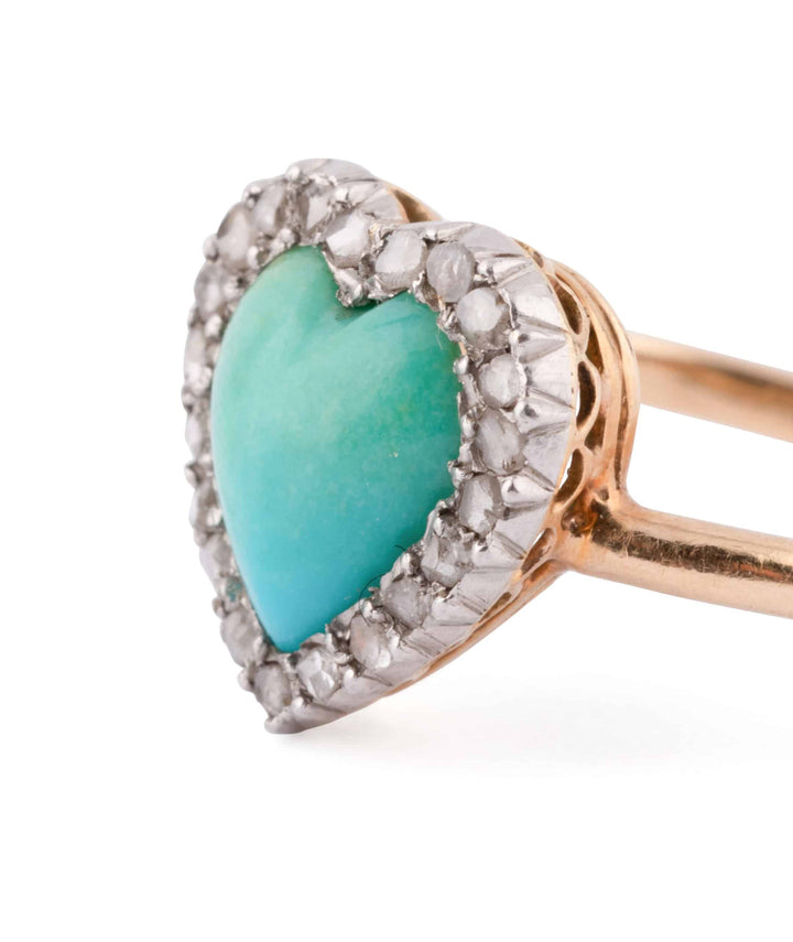 Caillou Paris Bague Ancienne Turquoise Acheqa Gros Plan 1