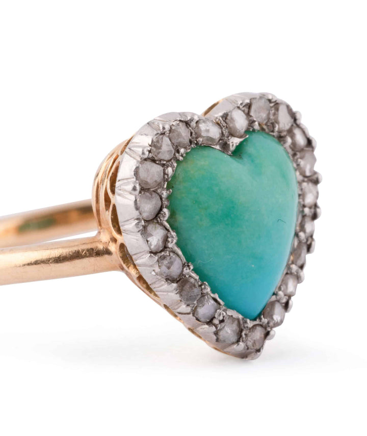 Caillou Paris Bague Ancienne Turquoise Acheqa Gros Plan 2