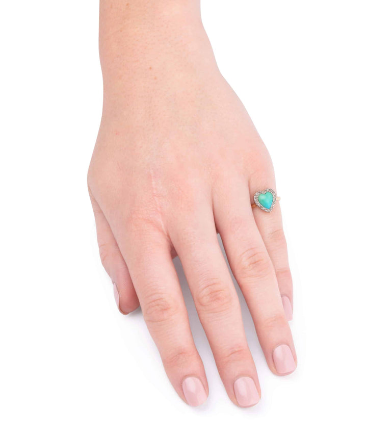 Caillou Paris Bague Ancienne Turquoise Acheqa Porter
