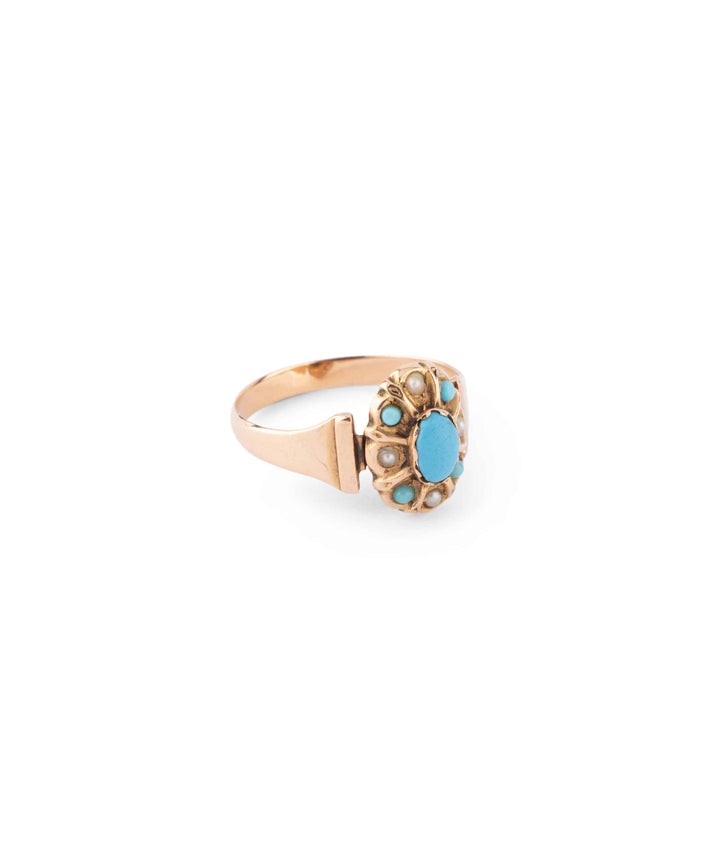 Caillou Paris Bague Ancienne Turquoises Erno Droite