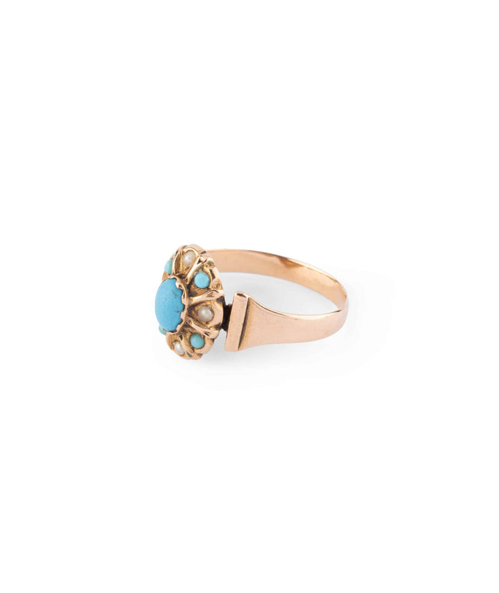Caillou Paris Bague Ancienne Turquoises Erno Gauche