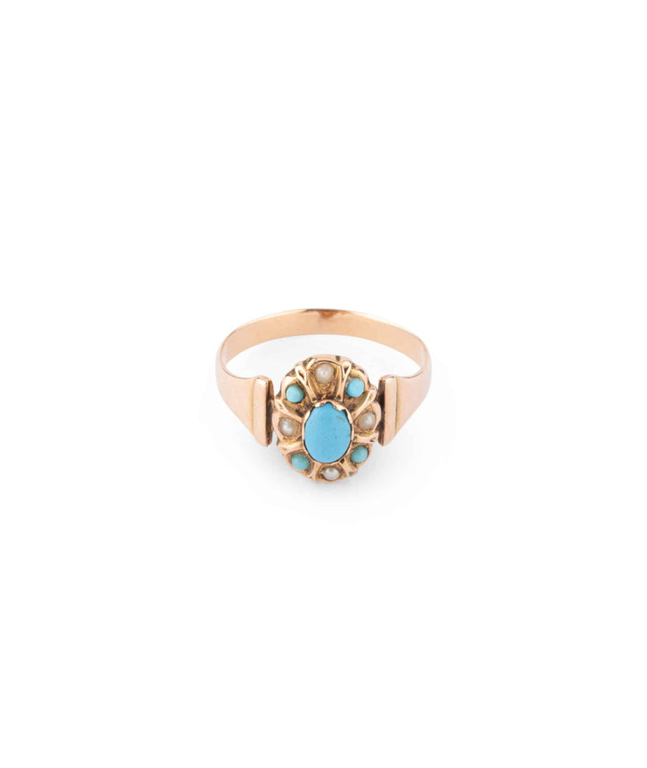 Caillou Paris Bague Ancienne Turquoises Erno