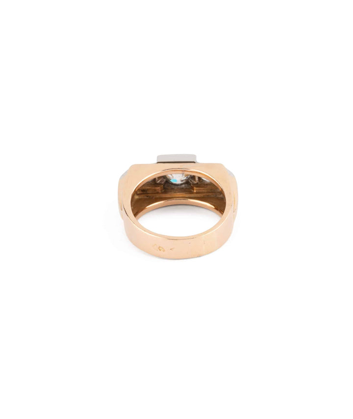 Caillou Paris Bague chevaliere Tank diamants Chlomi dos
