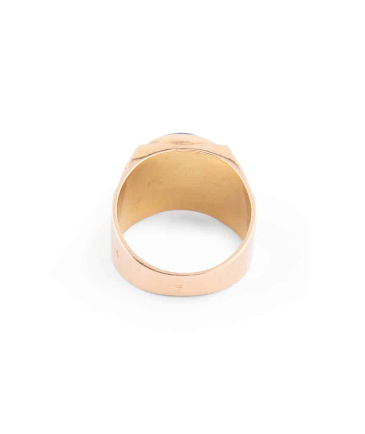 Caillou Paris Bague Chevalière Ancienne Lapis Lazuli Charvi Dos