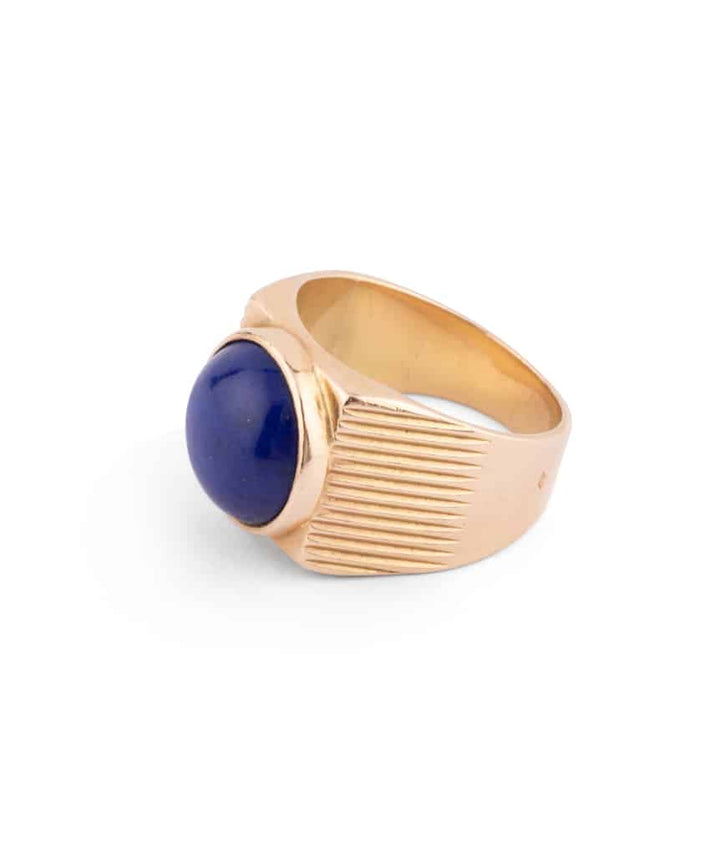 Caillou Paris Bague Chevalière Ancienne Lapis Lazuli Charvi Gauche