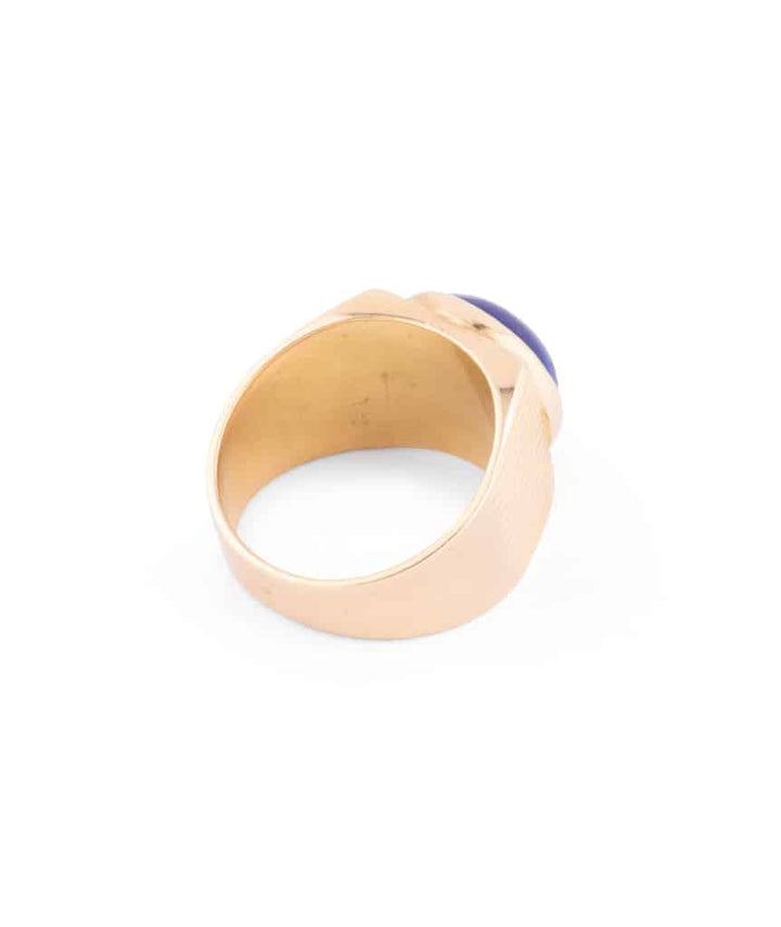 Caillou Paris Bague Chevalière Ancienne Lapis Lazuli Charvi Profil Dos
