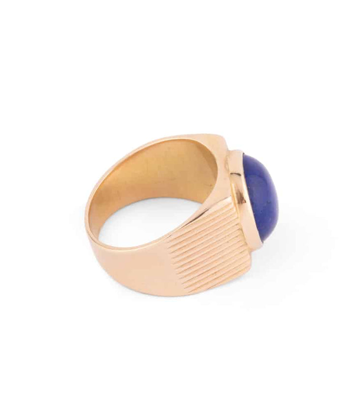 Caillou Paris Bague Chevalière Ancienne Lapis Lazuli Charvi Profil