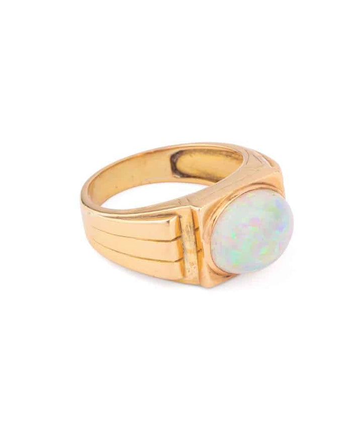 Caillou Paris Bague Chevaliere Ancienne Opale Marfa Droite