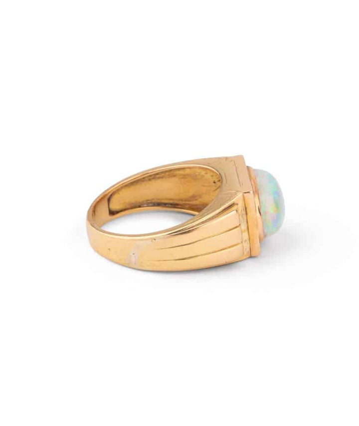 Caillou Paris Bague Chevaliere Ancienne Opale Marfa Profil