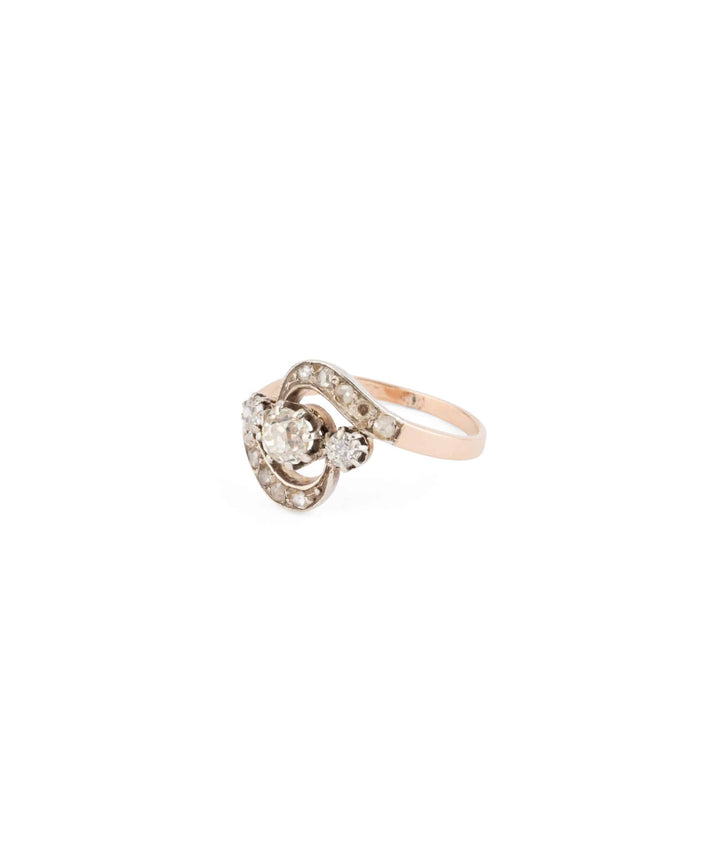 Caillou Paris Bague De Fiancailles Ancienne Diamants Bala Gauche