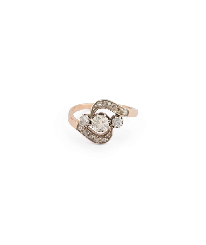 Caillou Paris Bague De Fiancailles Ancienne Diamants Bala