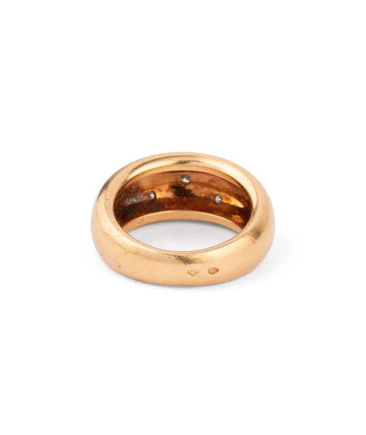 Caillou Paris Bague Dome Ancienne Diamants Aqila Dos