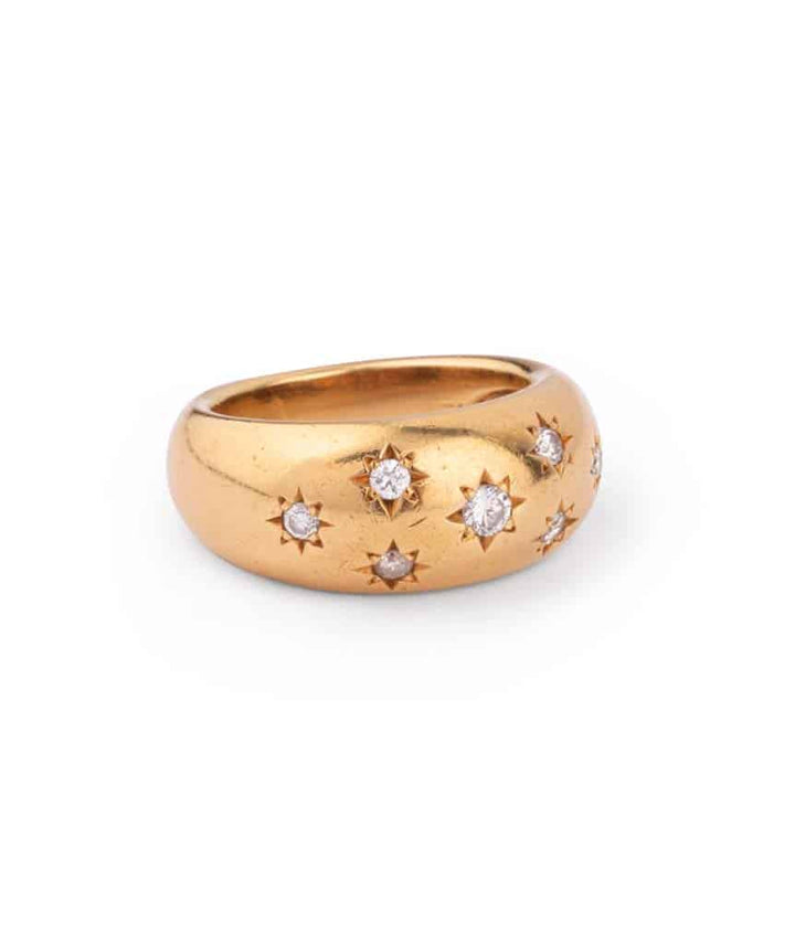 Caillou Paris Bague Dome Ancienne Diamants Aqila Droite