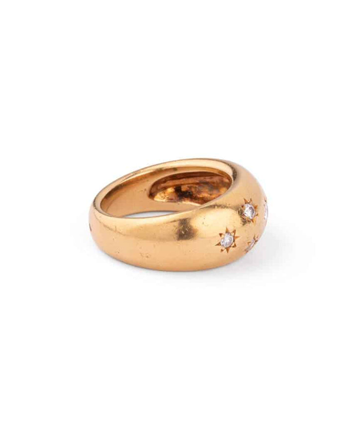 Caillou Paris Bague Dome Ancienne Diamants Aqila Profil Droit