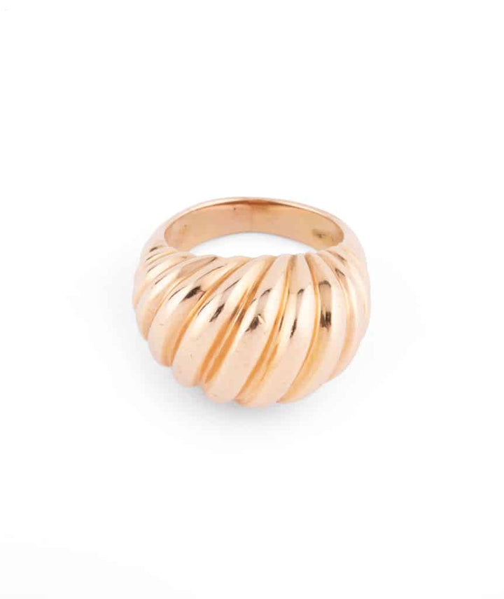 Caillou Paris Bague Dome Ancienne Or Bijal Face