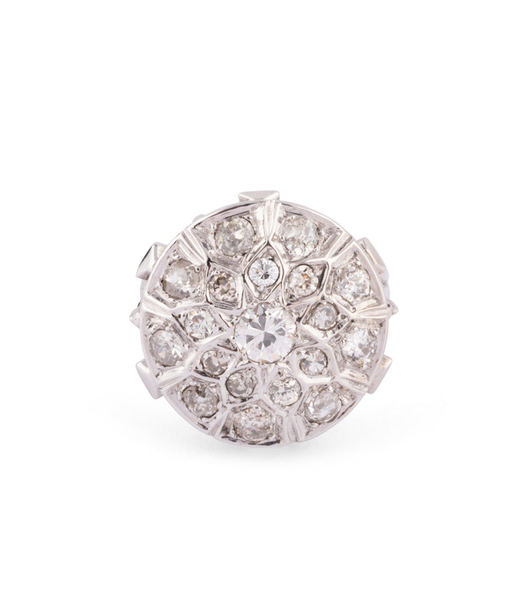 Caillou Paris Bague Dome Ancienne Or Et Diamants Rati