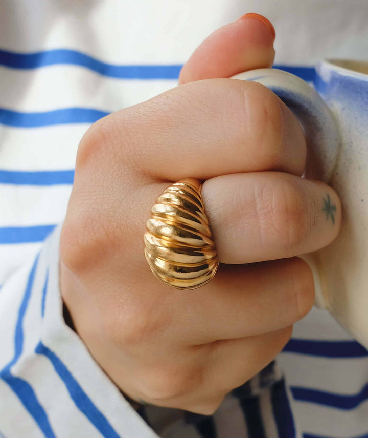 Bague dôme ancienne or “Bijal”