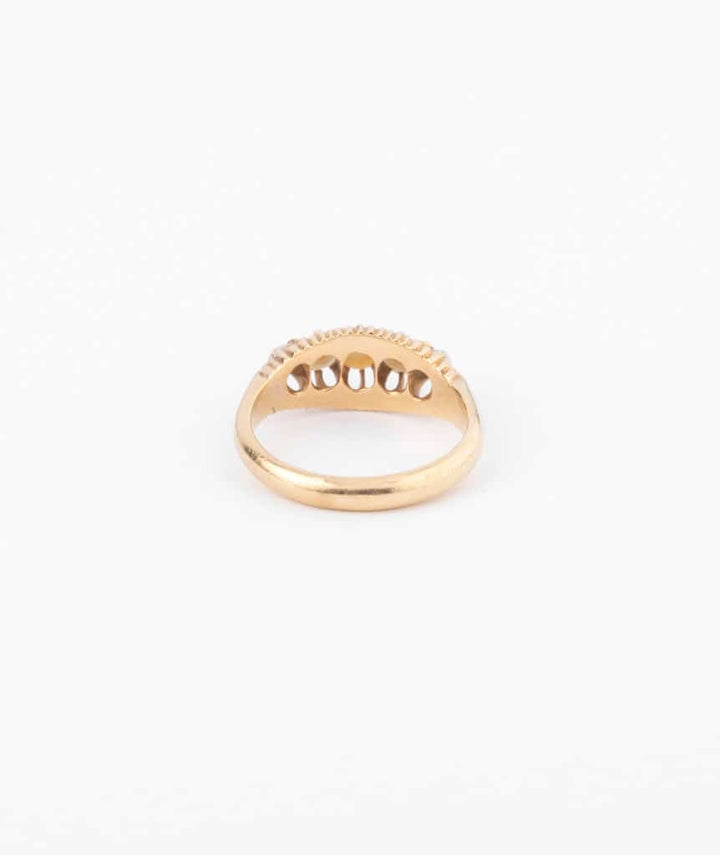 Bague jarretière perles "Dana" dos