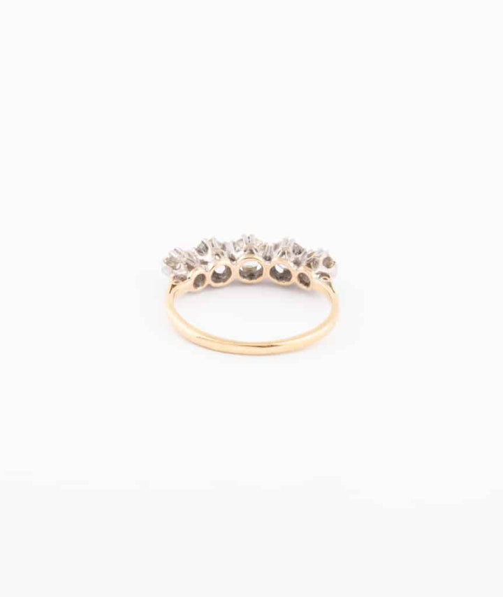 Caillou Paris Bague Jarretiere Ancienne Or Et Diamants Jacoba Dos