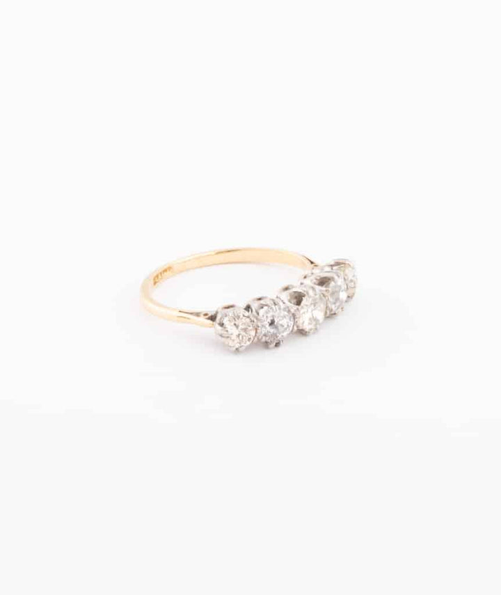 Caillou Paris Bague Jarretiere Ancienne Or Et Diamants Jacoba Droite