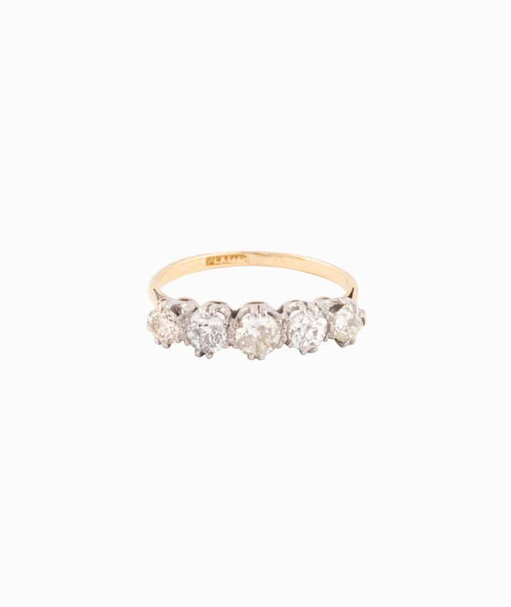 Caillou Paris Bague Jarretiere Ancienne Or Et Diamants Jacoba