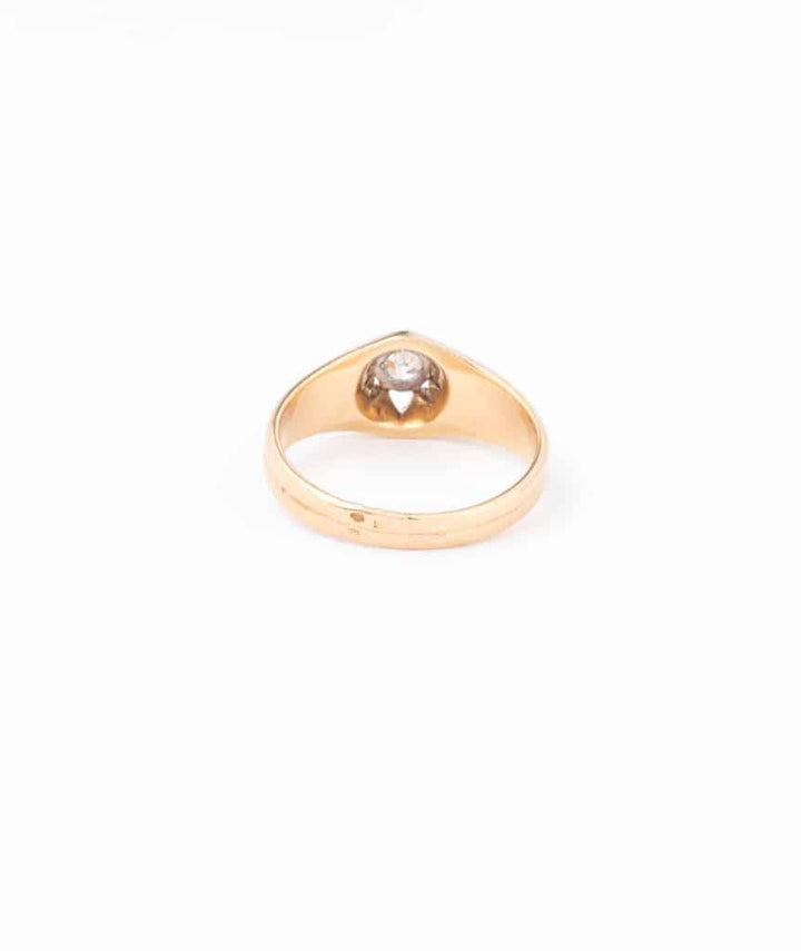 Caillou Paris - Bague jonc ancien diamant "Chiheb" dos