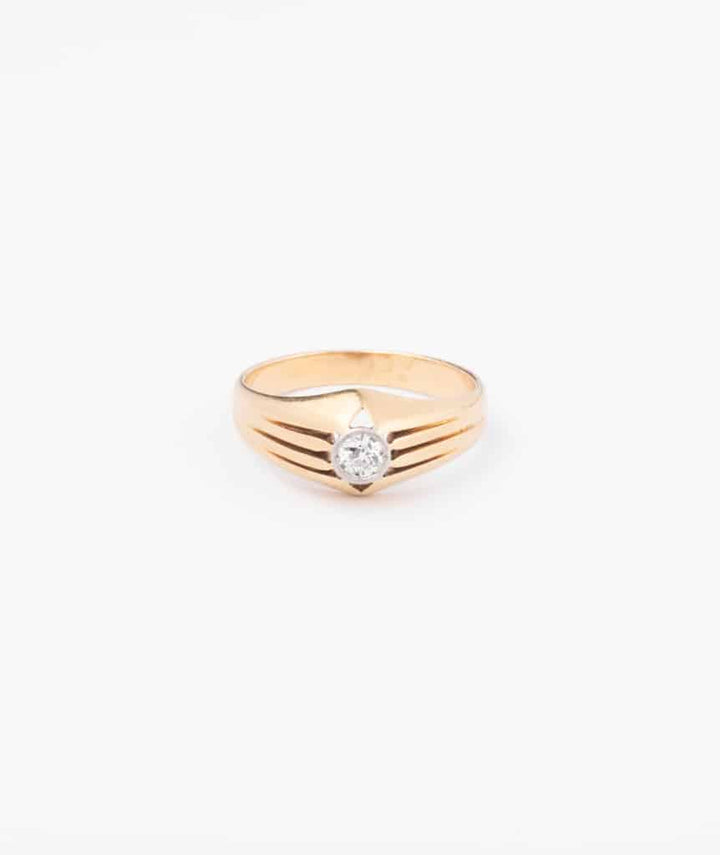 Caillou Paris - Bague jonc ancien diamant "Chiheb"