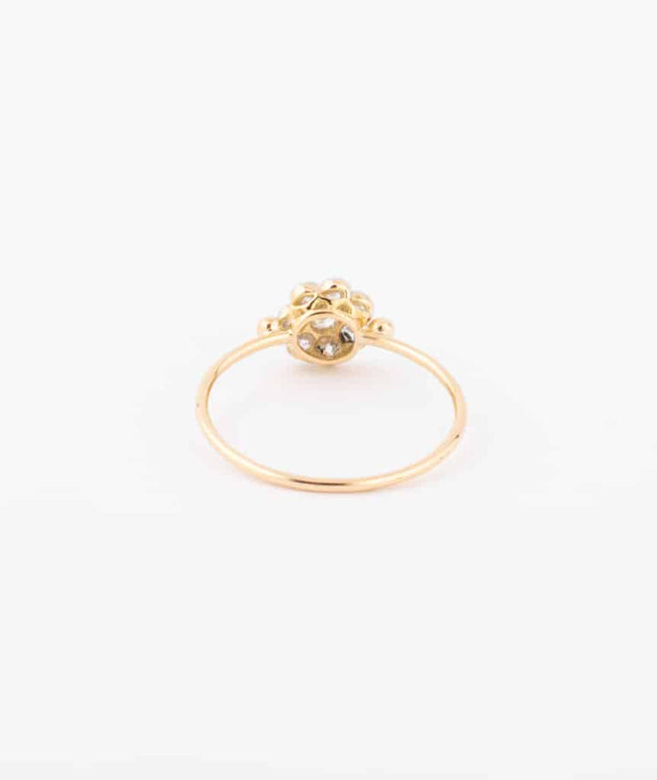 Caillou Paris Bague Marguerite Ancienne Diamants %22guinou%22 Dos