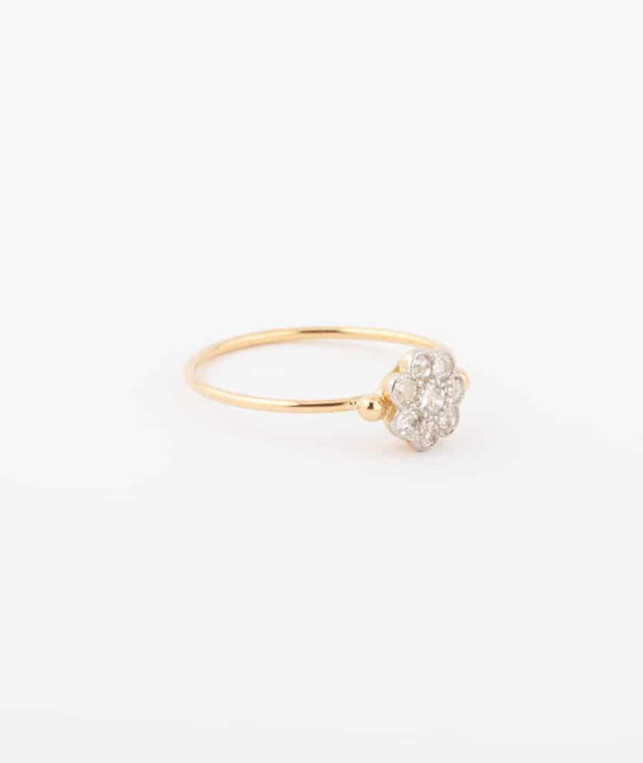 Caillou Paris Bague Marguerite Ancienne Diamants %22guinou%22 Droite