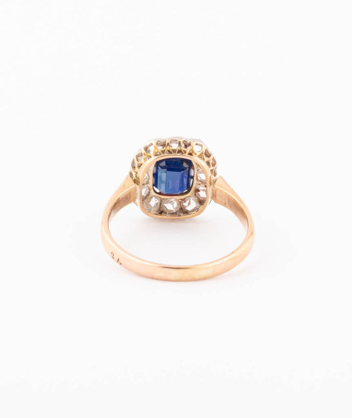 Caillou Paris Bague Marguerite Ancienne Saphir %22arka%22 Dos