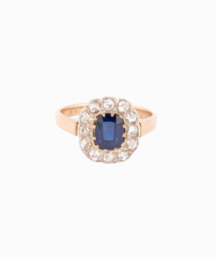 Caillou Paris Bague Marguerite Ancienne Saphir %22arka%22