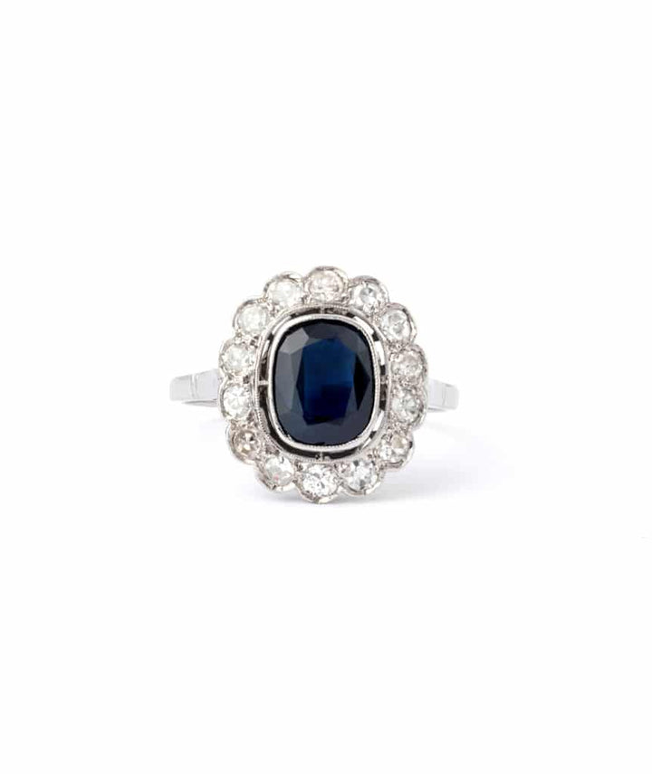 Caillou Paris - Bague marguerite ancienne saphir "Haila"