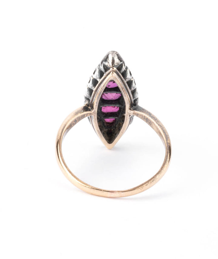 Caillou Paris - Bague marquise ancienne Eurose dos