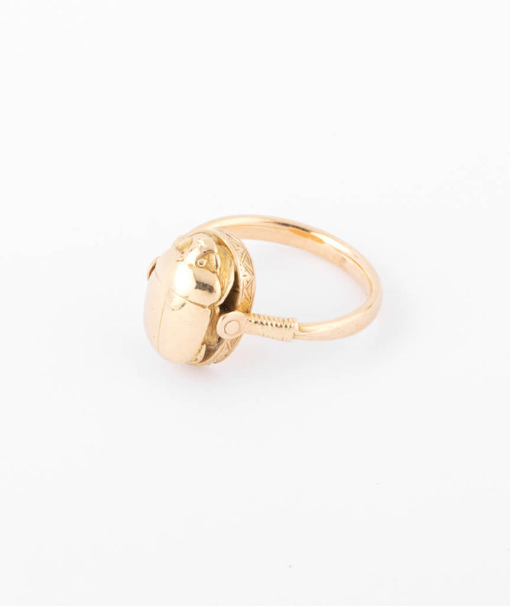 Bague ancienne scarabée Gamal gauche