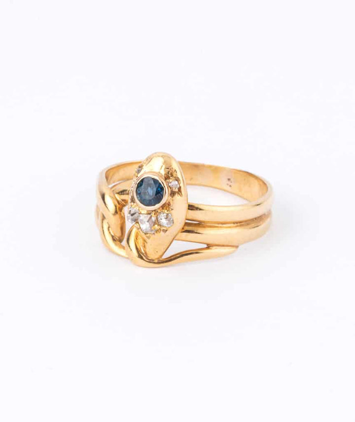 Caillou Paris - Bague serpent ancienne Yahto detail