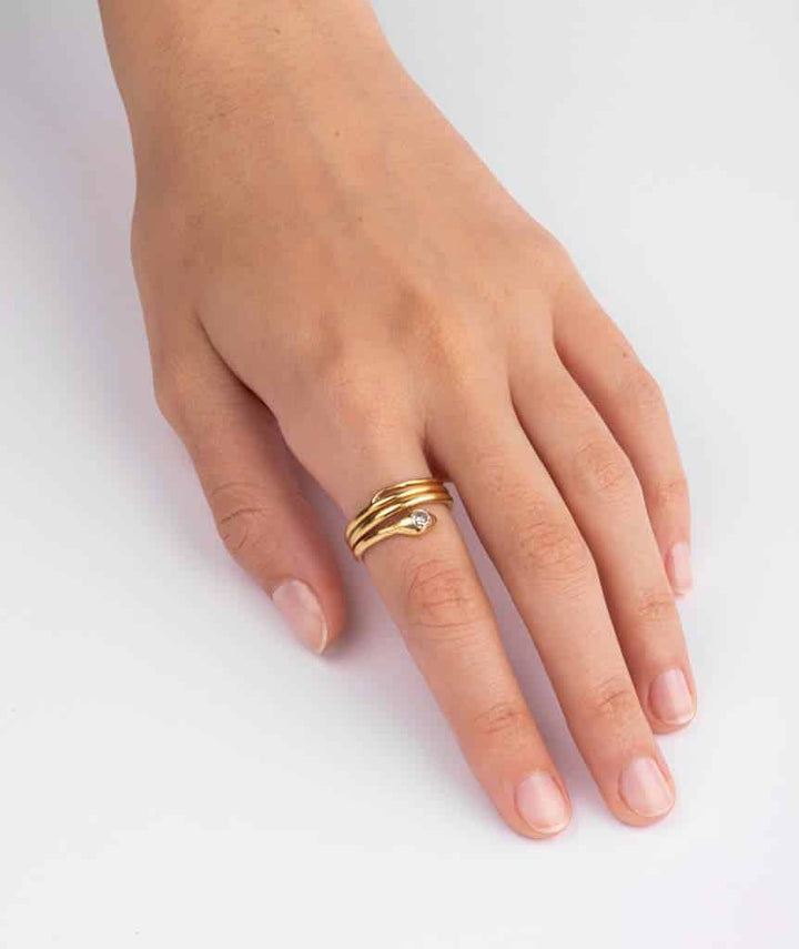 Caillou Paris Bague Serpent Ancienne Or Et Diamant Sallie Porter