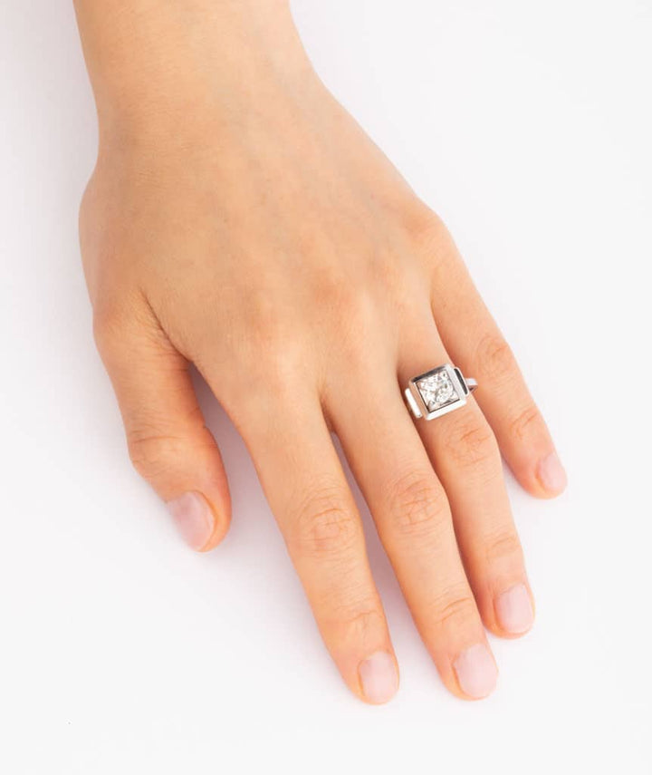 Caillou Paris Bague Solitaire Art Deco Diamant Prisco Porter