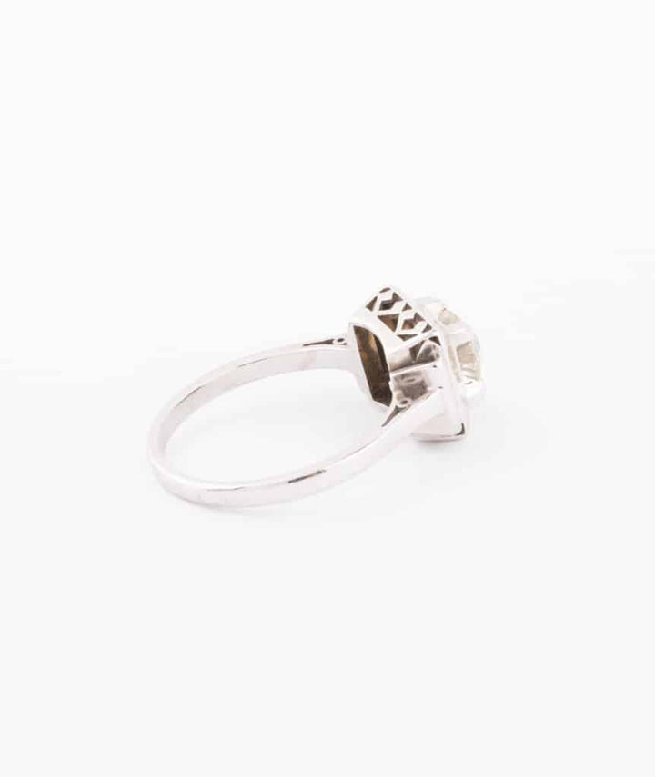 Caillou Paris Bague Solitaire Art Deco Diamant Prisco Profil Droite