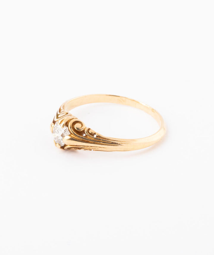 Caillou Paris - Bague solitaire Art nouveau Lovis gauche