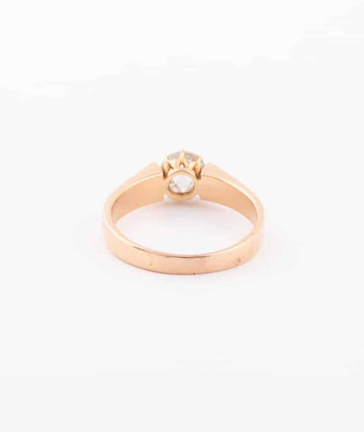Caillou Paris Bague Solitaire Ancien Diamant Madenn Dos